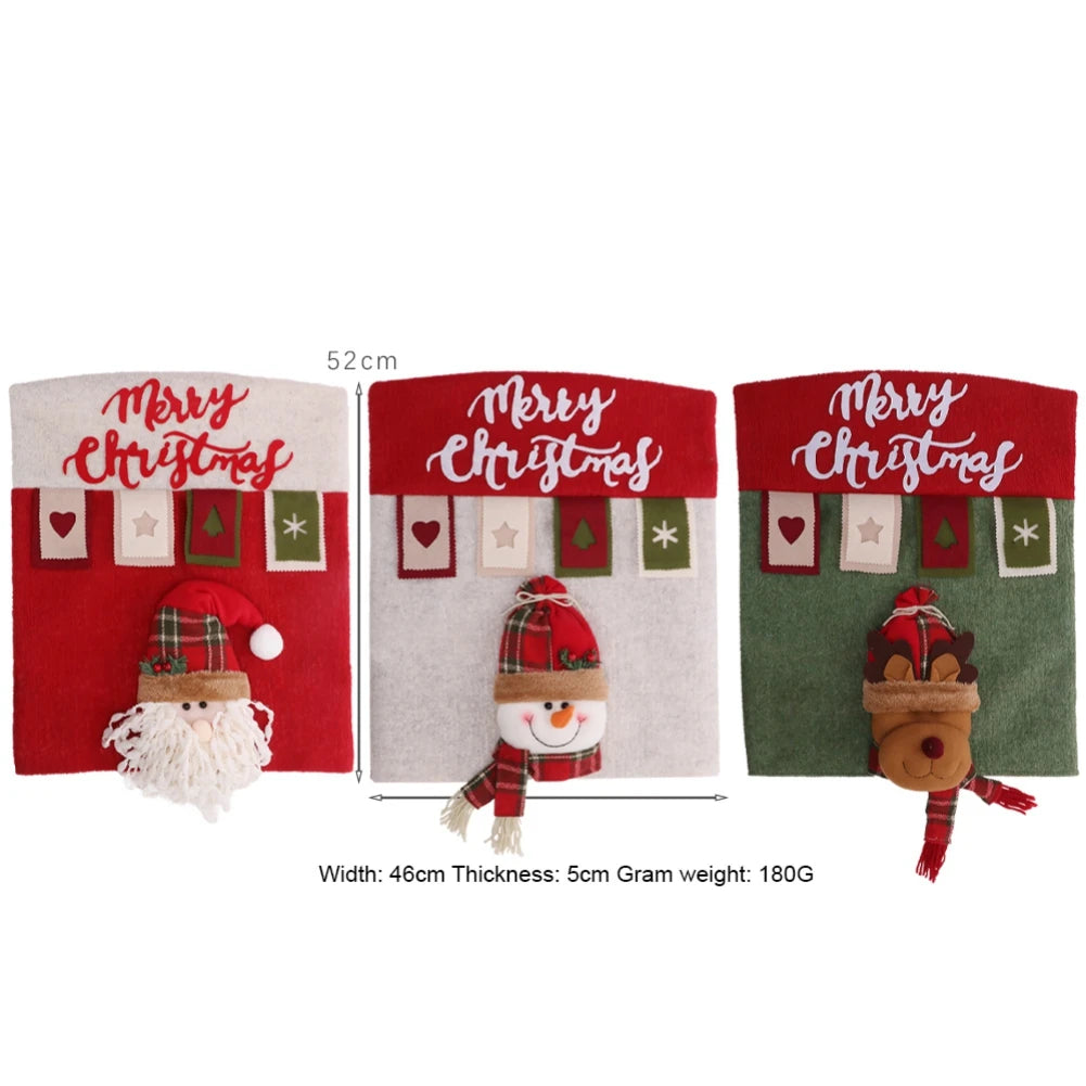 Weihnachtlicher Stuhlbezug – 3D Polyester – 52x46 cm