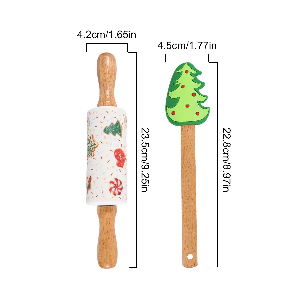 Weihnachts-Backset – Silikon & Holz – Heimküche