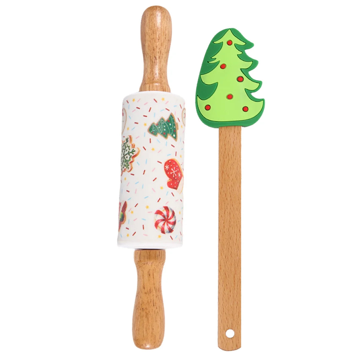 Weihnachts-Backset – Silikon & Holz – Heimküche