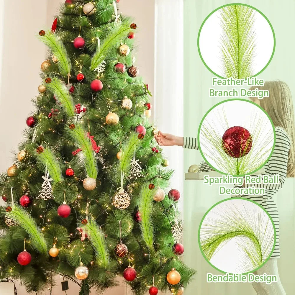 Weihnachtsdeko Picks – Festliche Grüne Zweige – Verschiedene Grössen