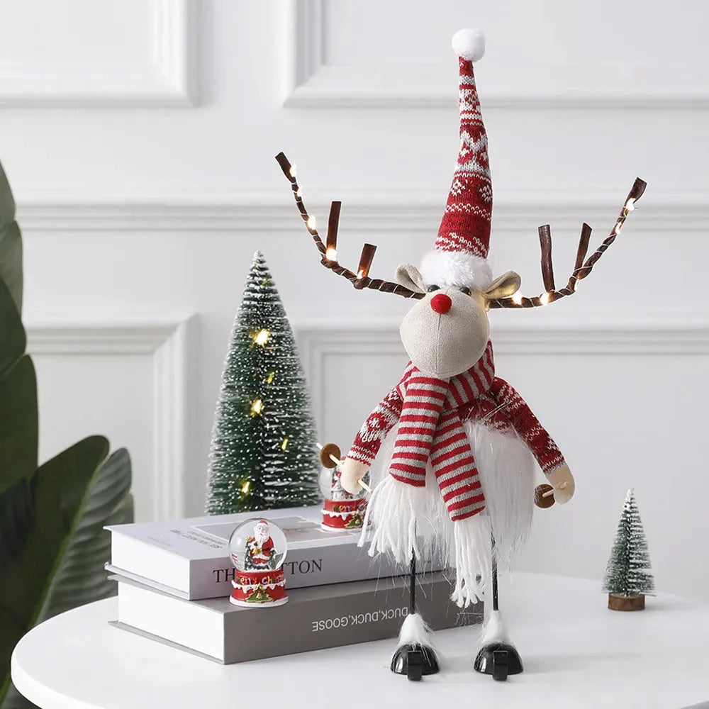 Weihnachtselch Dekoration – Plüschpuppe – Handgefertigt & Verstellbar
