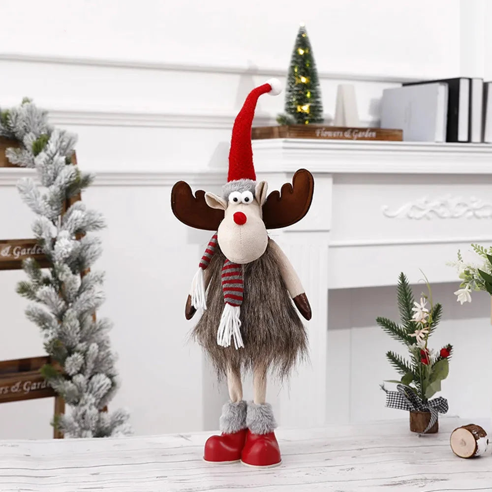 Weihnachtselch Dekoration – Plüschpuppe – Handgefertigt & Verstellbar