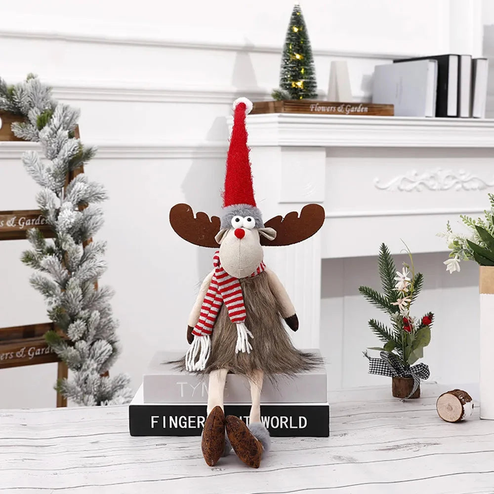 Weihnachtselch Dekoration – Plüschpuppe – Handgefertigt & Verstellbar