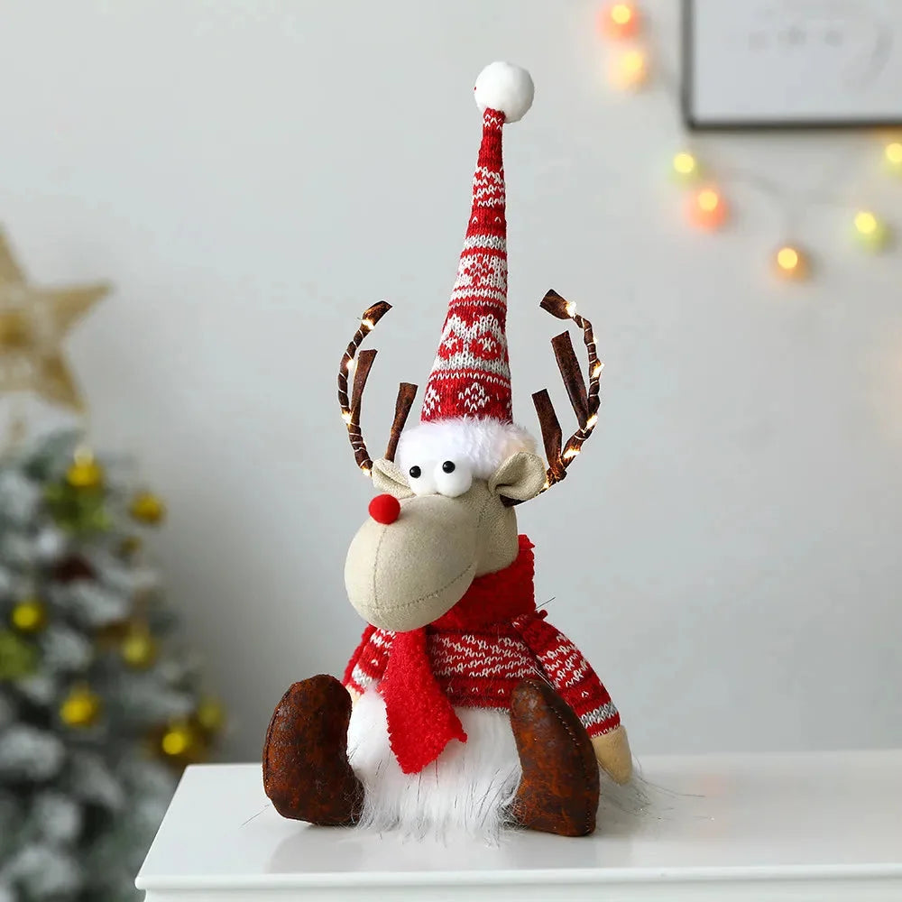 Weihnachtselch Dekoration – Plüschpuppe – Handgefertigt & Verstellbar