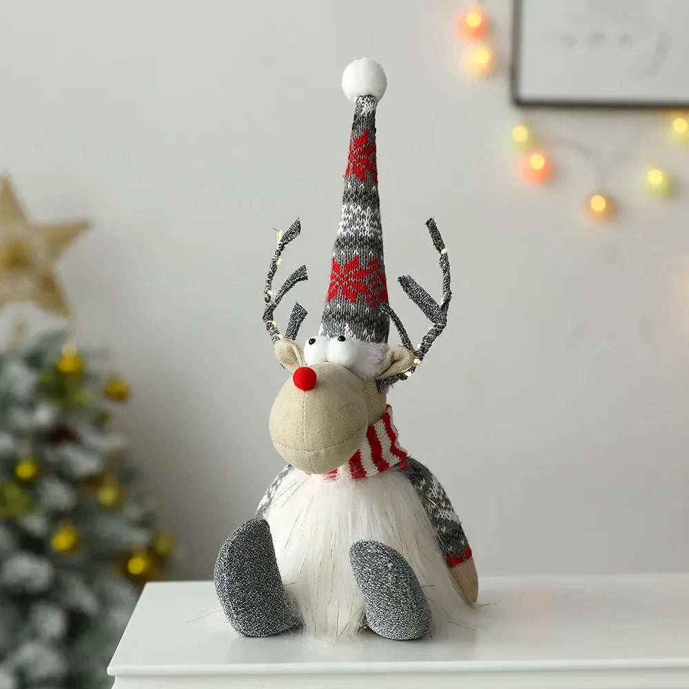 Weihnachtselch Dekoration – Plüschpuppe – Handgefertigt & Verstellbar