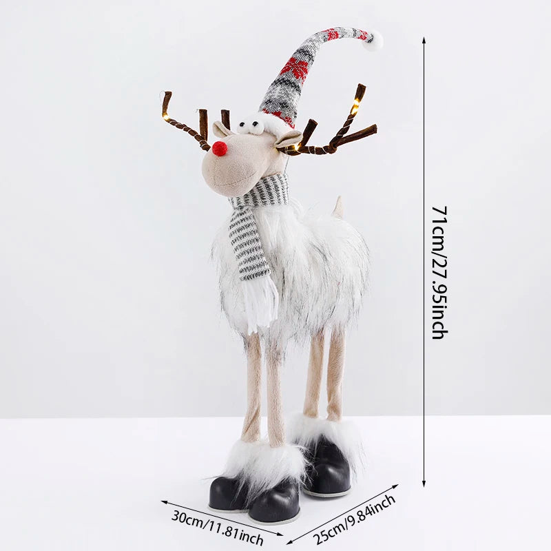 Weihnachtselch Dekoration – Plüschpuppe – Handgefertigt & Verstellbar