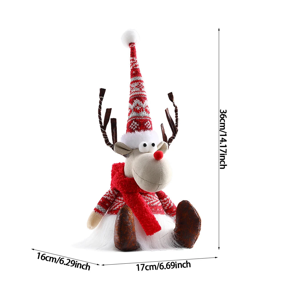 Weihnachtselch Dekoration – Plüschpuppe – Handgefertigt & Verstellbar
