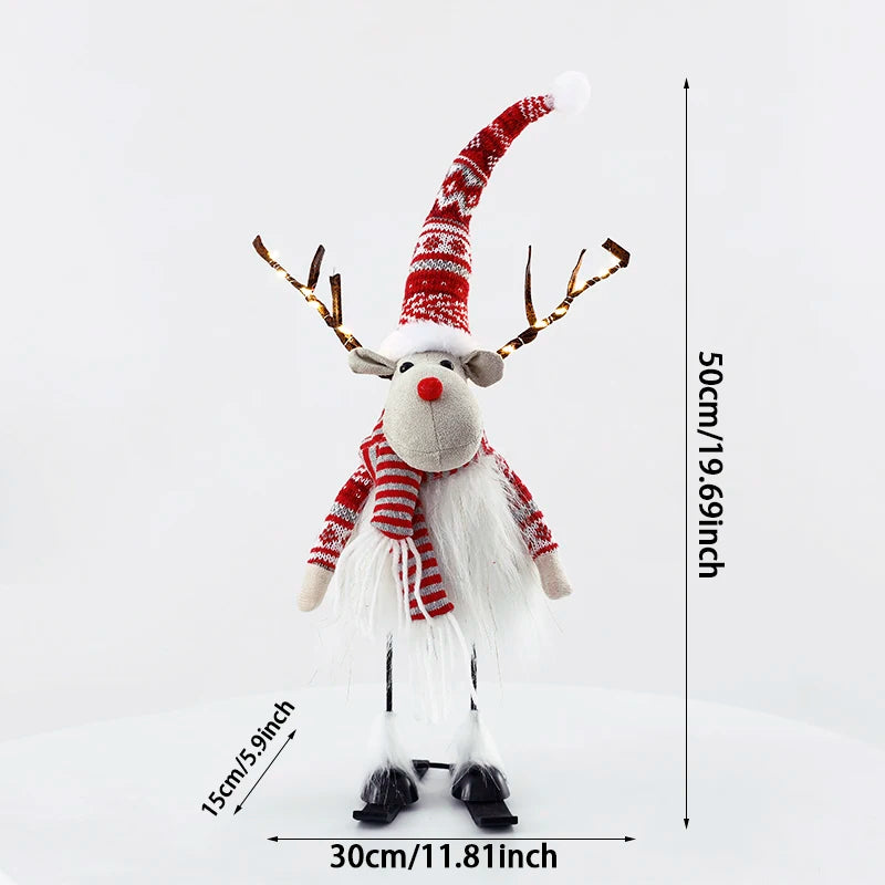 Weihnachtselch Dekoration – Plüschpuppe – Handgefertigt & Verstellbar