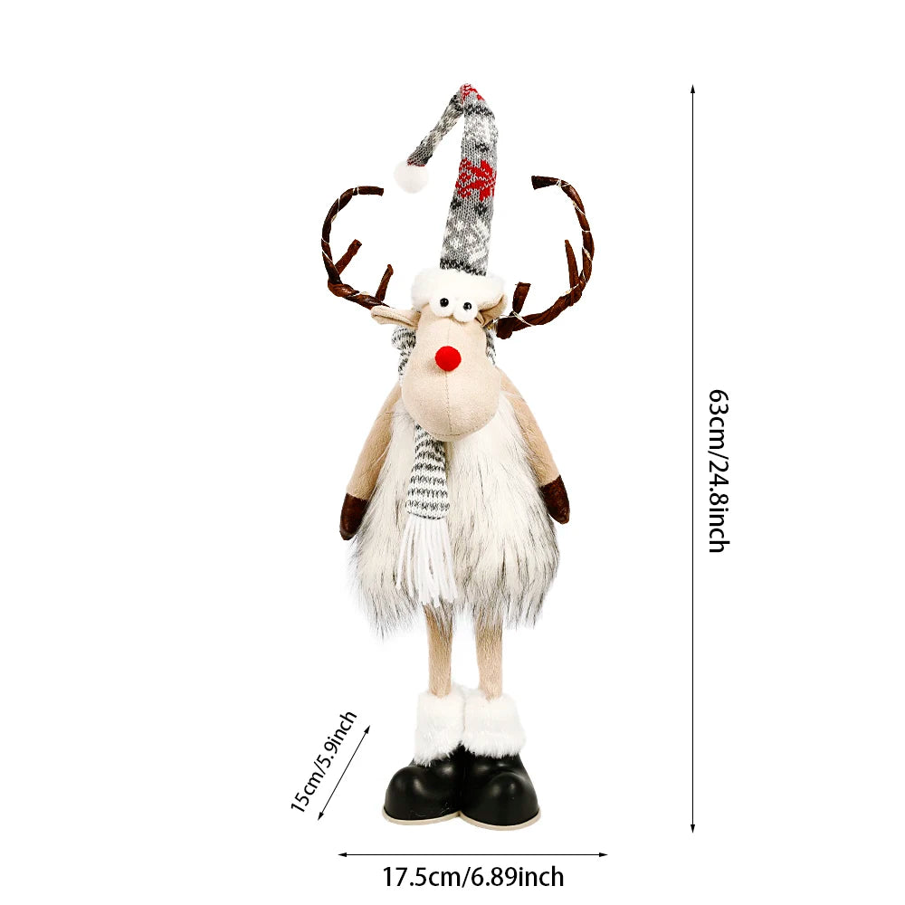 Weihnachtselch Dekoration – Plüschpuppe – Handgefertigt & Verstellbar