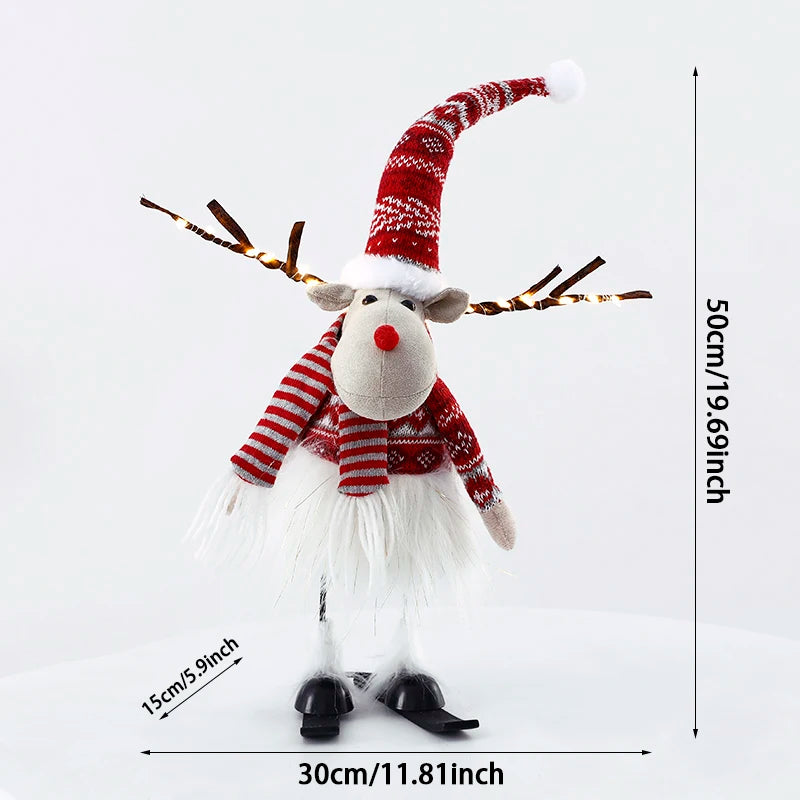 Weihnachtselch Dekoration – Plüschpuppe – Handgefertigt & Verstellbar