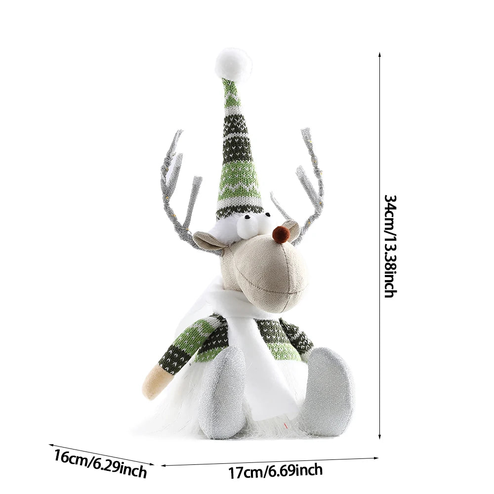 Weihnachtselch Dekoration – Plüschpuppe – Handgefertigt & Verstellbar