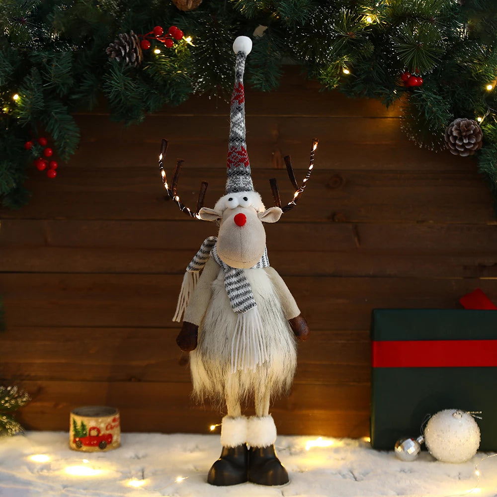 Weihnachtselch Dekoration – Plüschpuppe – Handgefertigt & Verstellbar
