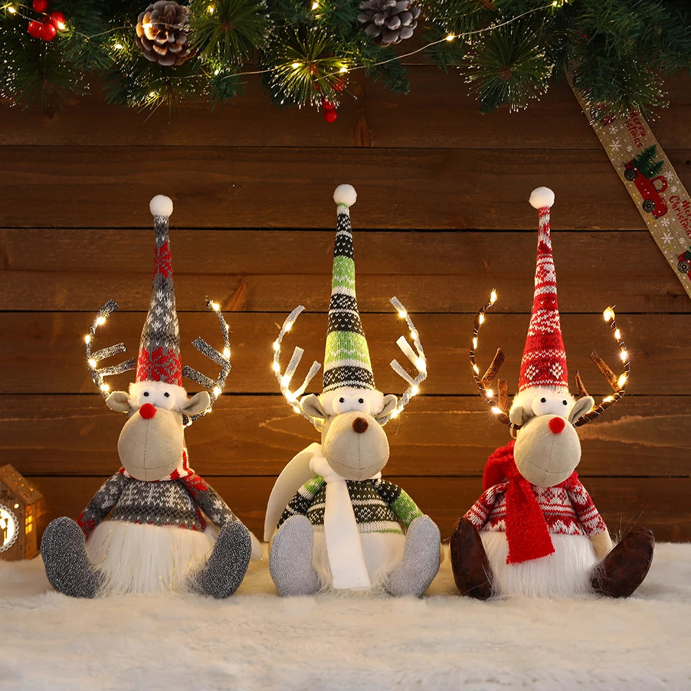 Weihnachtselch Dekoration – Plüschpuppe – Handgefertigt & Verstellbar