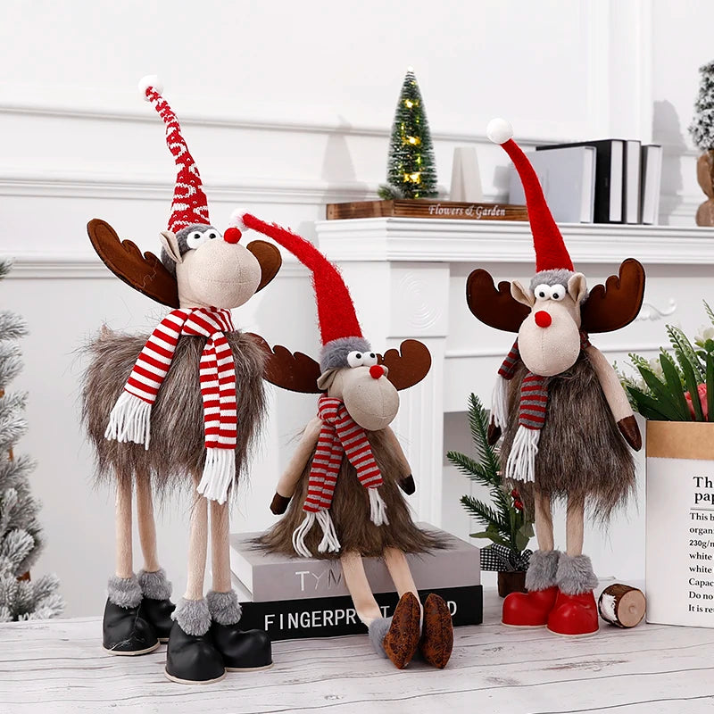 Weihnachtselch Dekoration – Plüschpuppe – Handgefertigt & Verstellbar