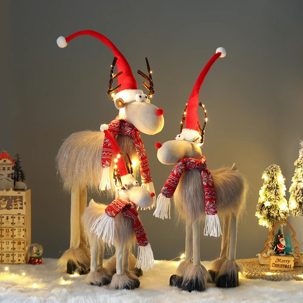 Weihnachtselch Dekoration – Plüschpuppe – Handgefertigt & Verstellbar