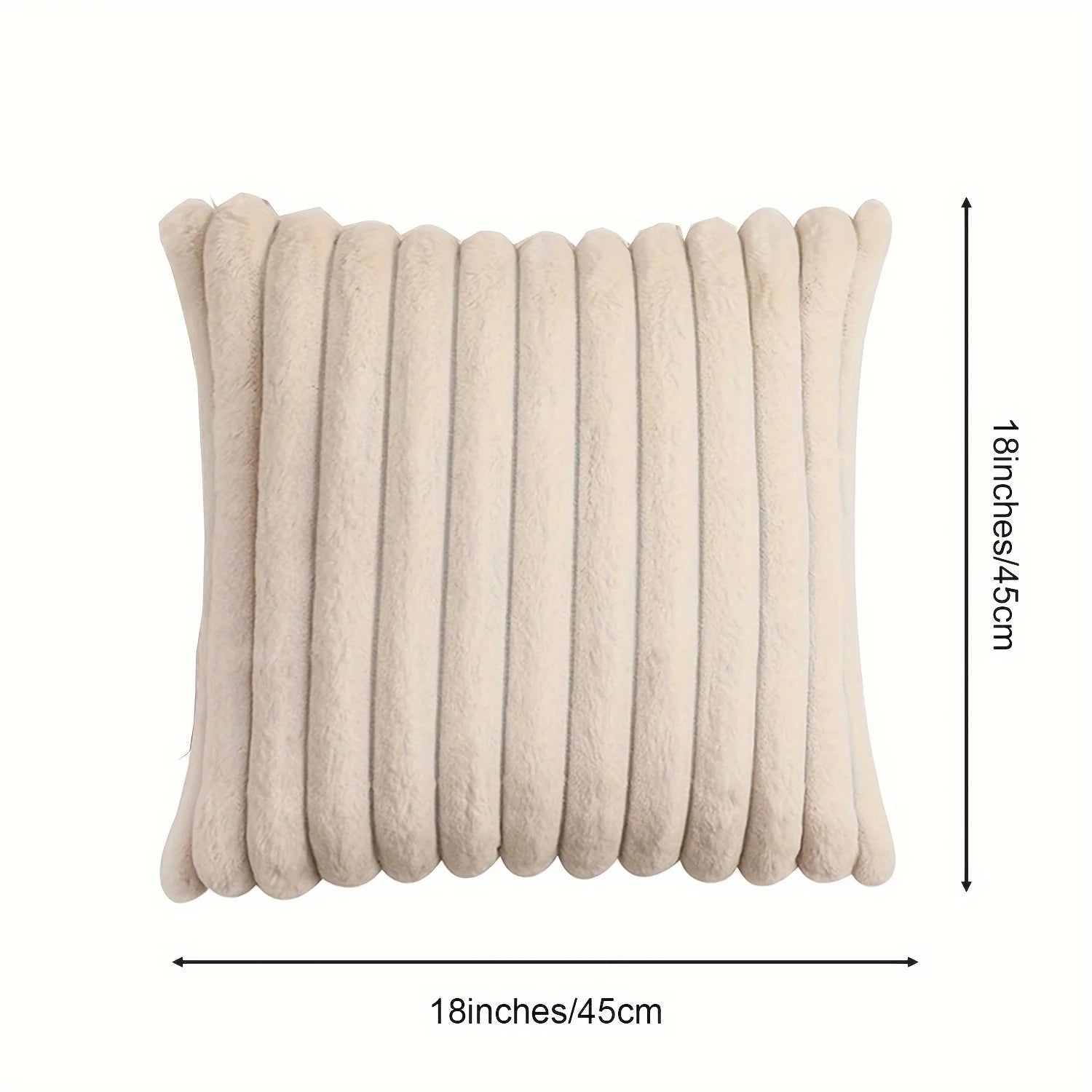 Weihnachtskissenbezug – Kunstfell Gestreift – 45x45cm