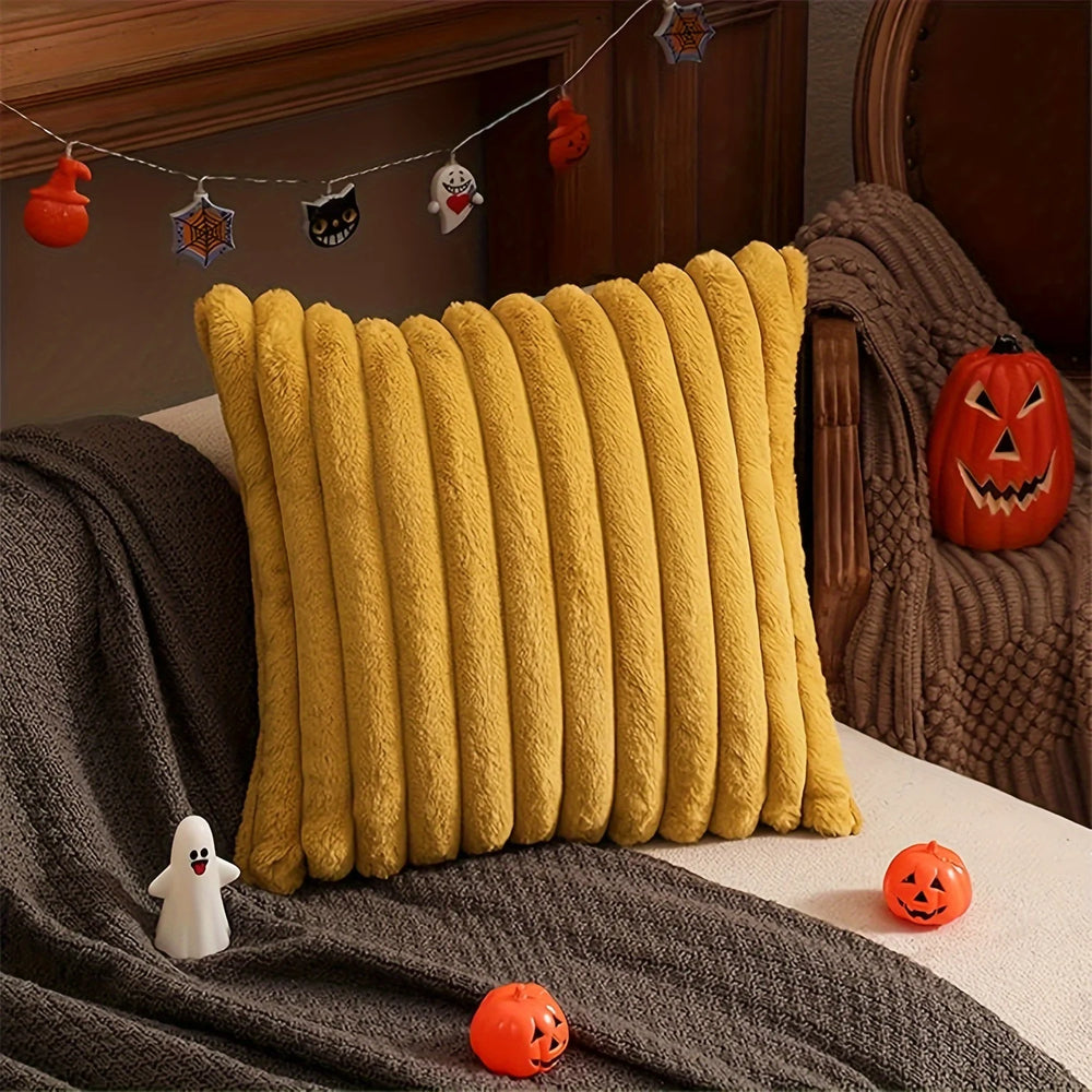 Weihnachtskissenbezug – Kunstfell Gestreift – 45x45cm