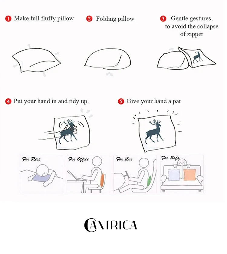 Weihnachtskissenbezug – Nordische Baumwolle – 30x50cm