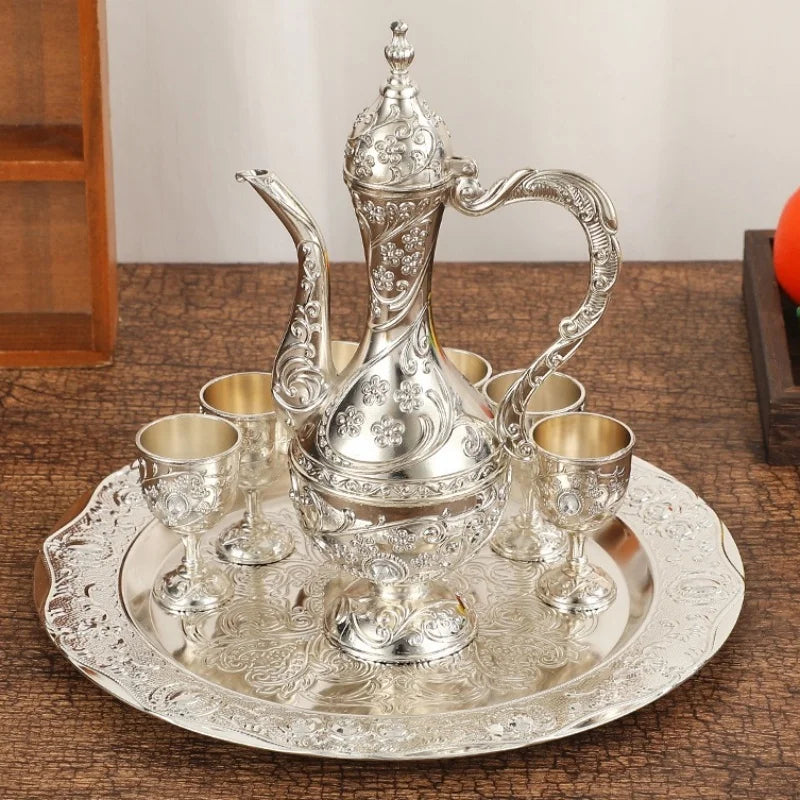 Weinset – Vintage Legierung Design – Wohnzimmerdeko