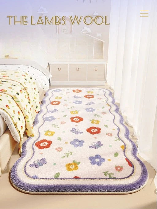 wellenförmiger Teppich aus Imitation Kaschmir in Farbe: Farbe1, Grösse: 80x200cm, rutschfest, modern