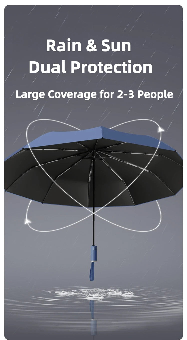 Windfest Automatikschirm – 125CM Gross UV Schutz
