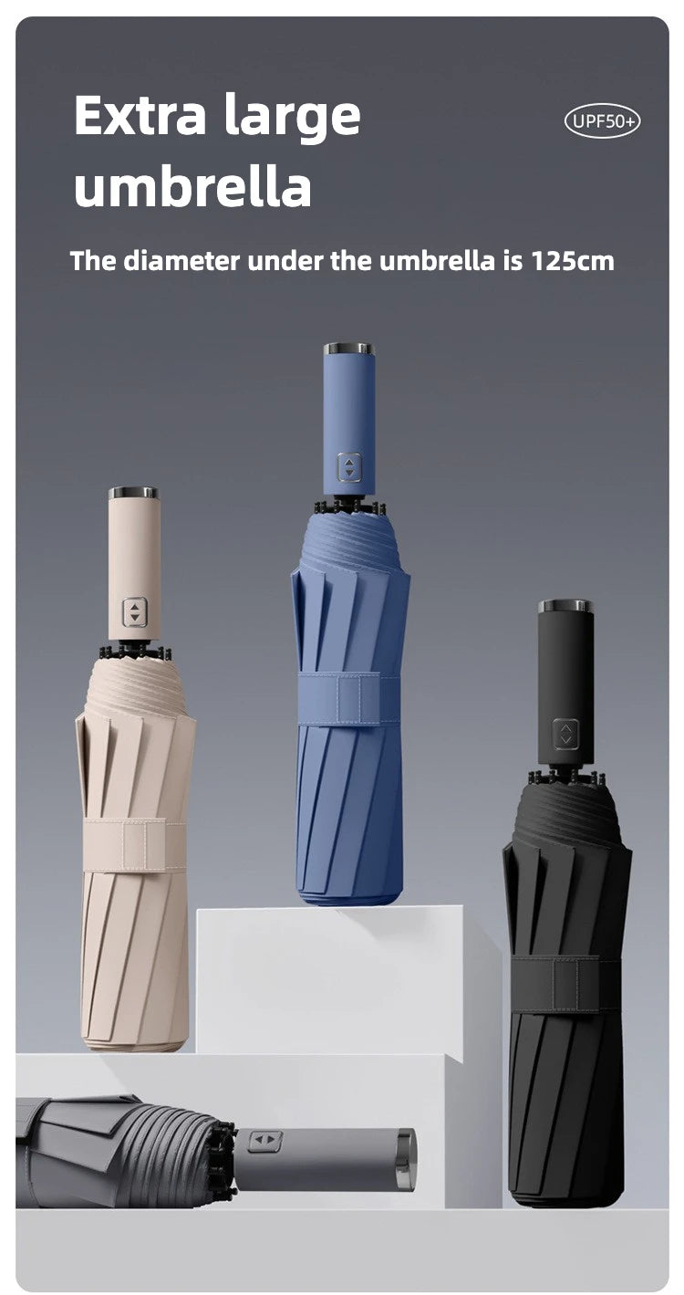 Windfest Automatikschirm – 125CM Gross UV Schutz