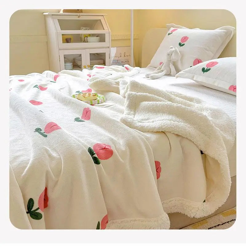 Winterdecke mit Cartoon-Design - Coral Fleece - 150x200cm