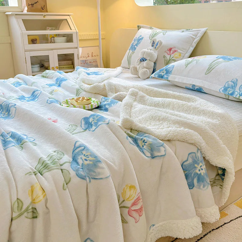 Winterdecke mit Cartoon-Design - Coral Fleece - 150x200cm