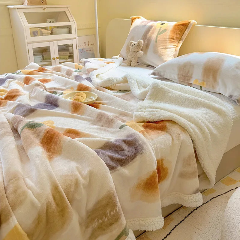 Winterdecke mit Cartoon-Design - Coral Fleece - 150x200cm