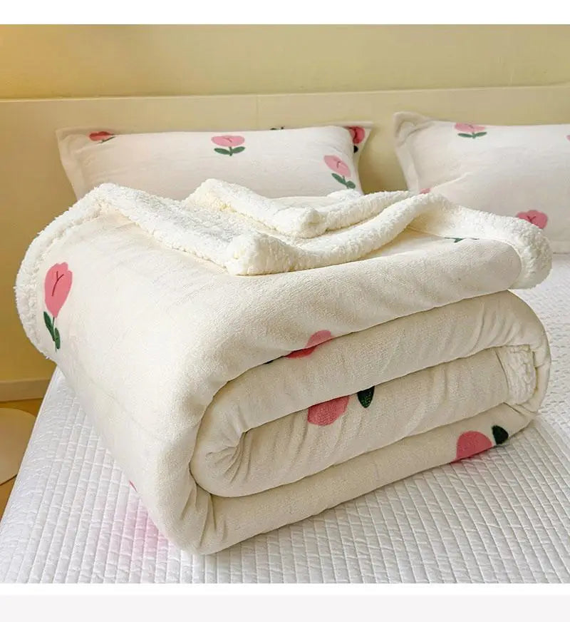 Winterdecke mit Cartoon-Design - Coral Fleece - 150x200cm