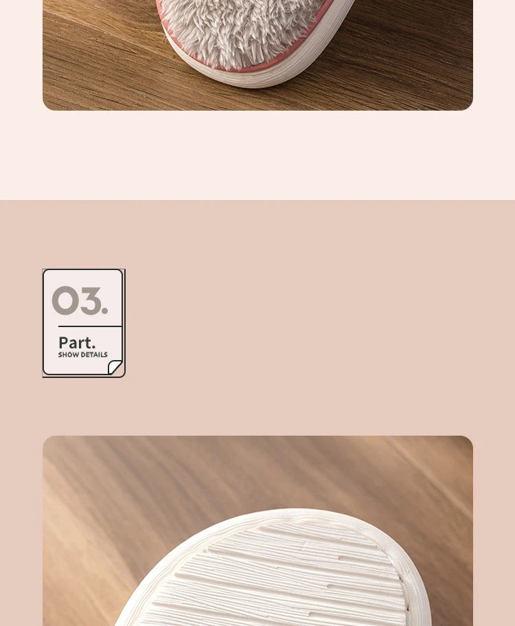 Winterhausschuhe – Baumwolle & Plüsch – Innen Komfort