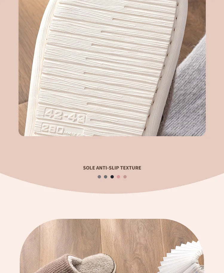 Winterhausschuhe – Baumwolle & Plüsch – Innen Komfort