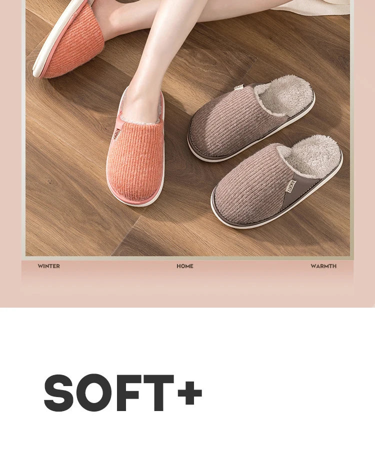 Winterhausschuhe – Baumwolle & Plüsch – Innen Komfort