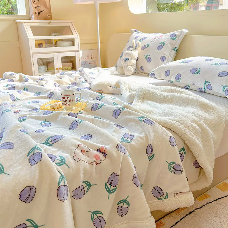 Winterkuscheldecke – Weiches Coral Fleece – 150x200cm