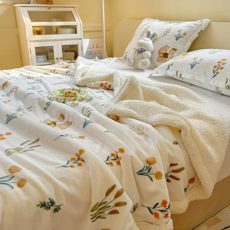 Winterkuscheldecke – Weiches Coral Fleece – 150x200cm