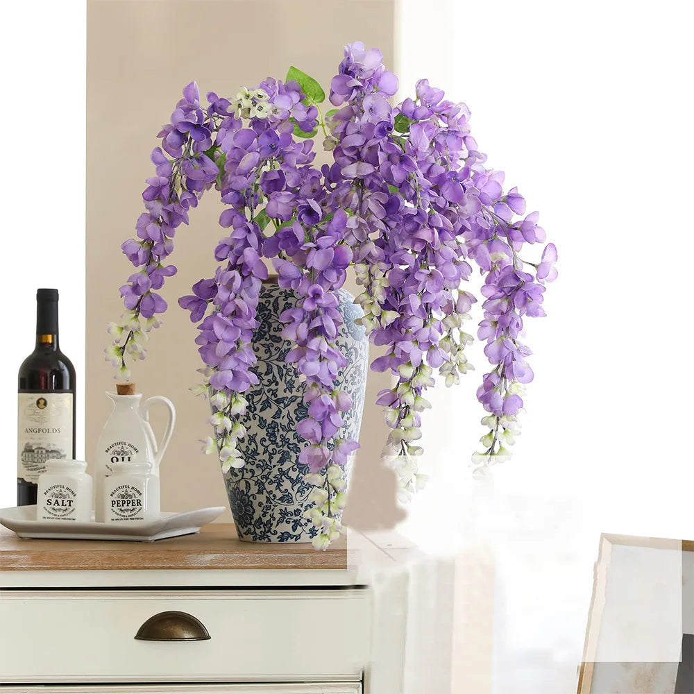 Wisteria Blumen – Polyester Design – 101 cm Girlande