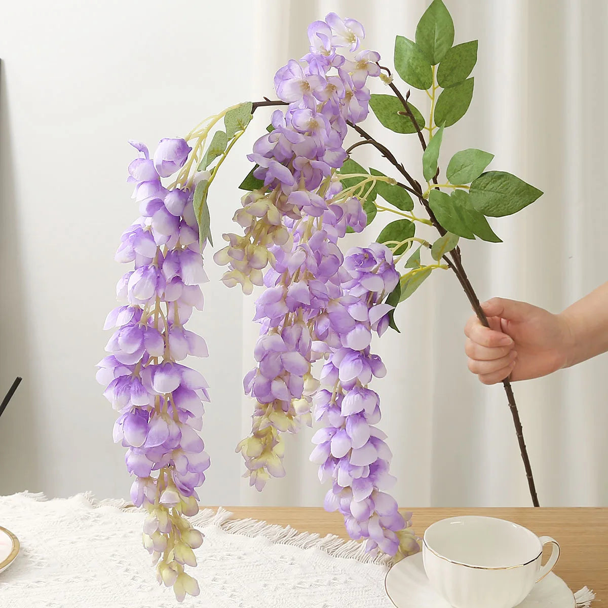 Wisteria Blumen – Polyester Design – 101 cm Girlande