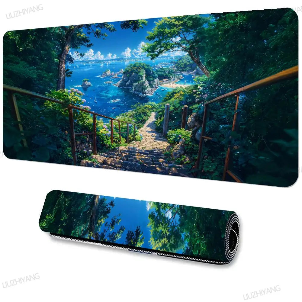 XXL Mauspad aus Gummi in Schwarz, Grösse 900x400x5mm, modern