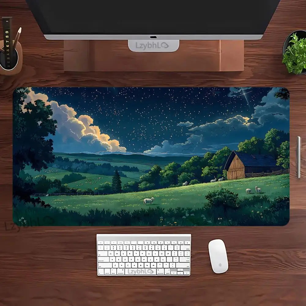 XXL Mauspad schwarz, modern, 900x400x5mm, Gummi und Stoff