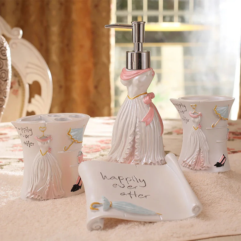 Zahnputzset aus Harz – Elegantes Badaccessoire