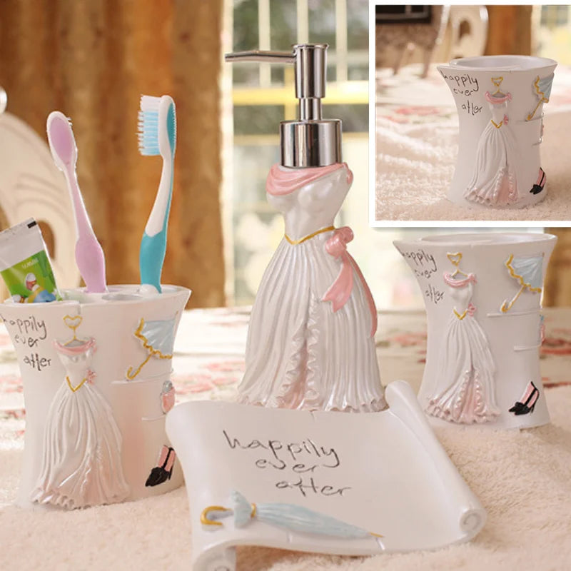 Zahnputzset aus Harz – Elegantes Badaccessoire