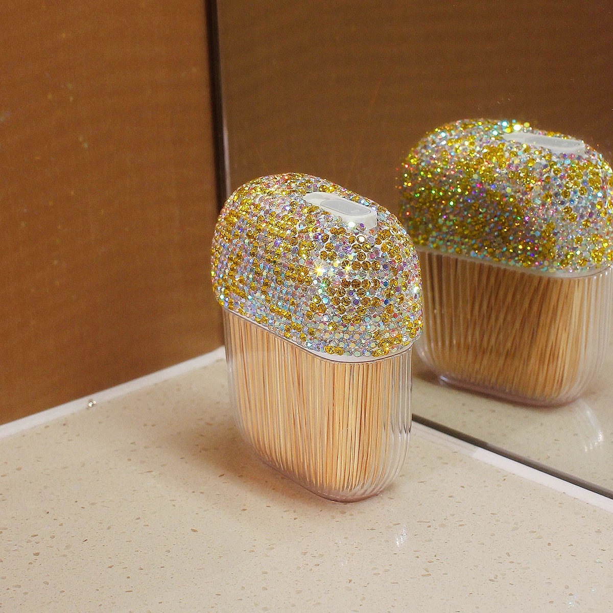 Zahnstocherhalter – Diamant Design – Kompakt, Reisefreundlich