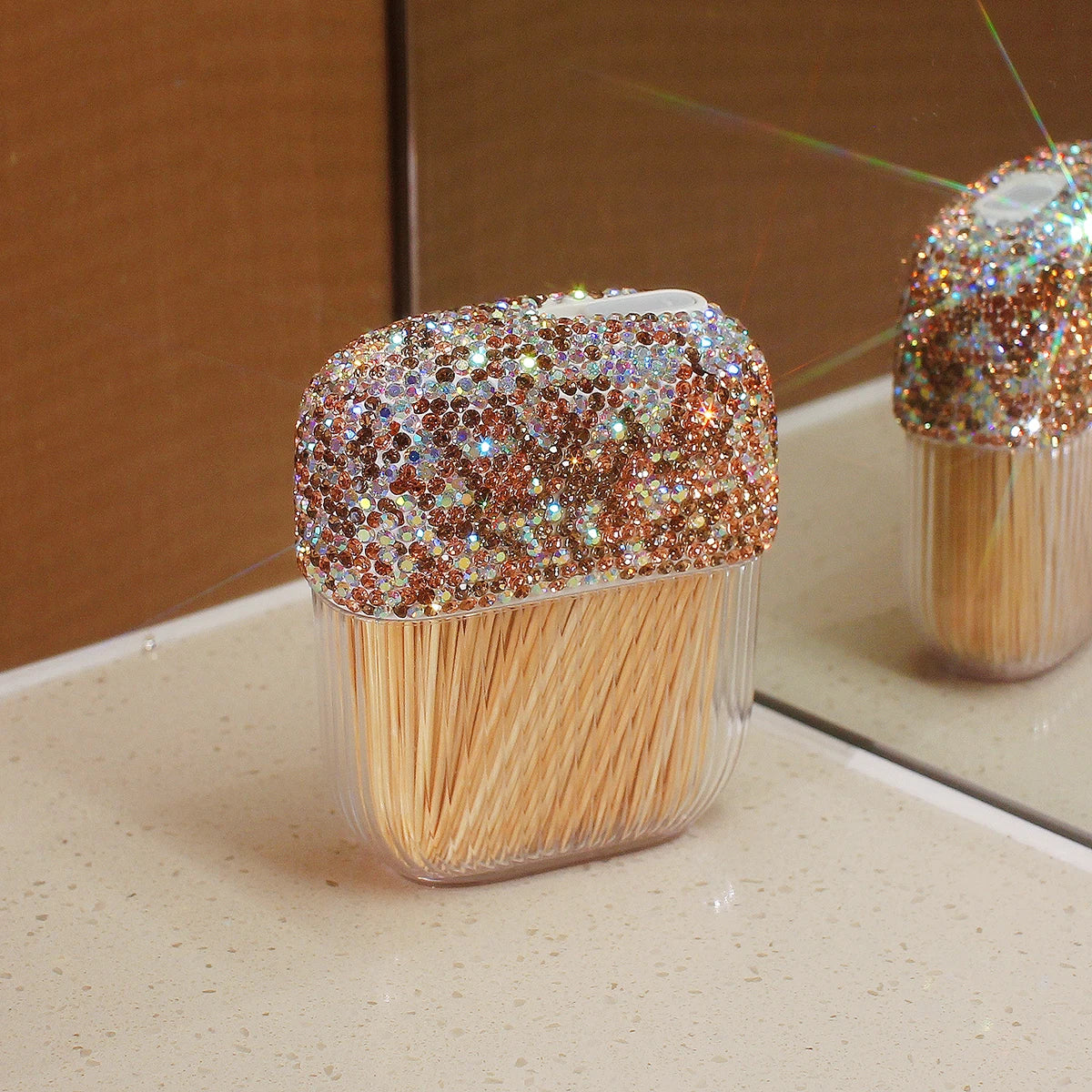 Zahnstocherhalter – Diamant Design – Kompakt, Reisefreundlich