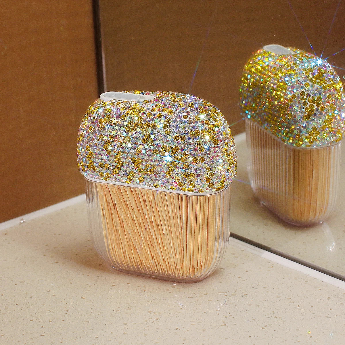 Zahnstocherhalter – Diamant Design – Kompakt, Reisefreundlich