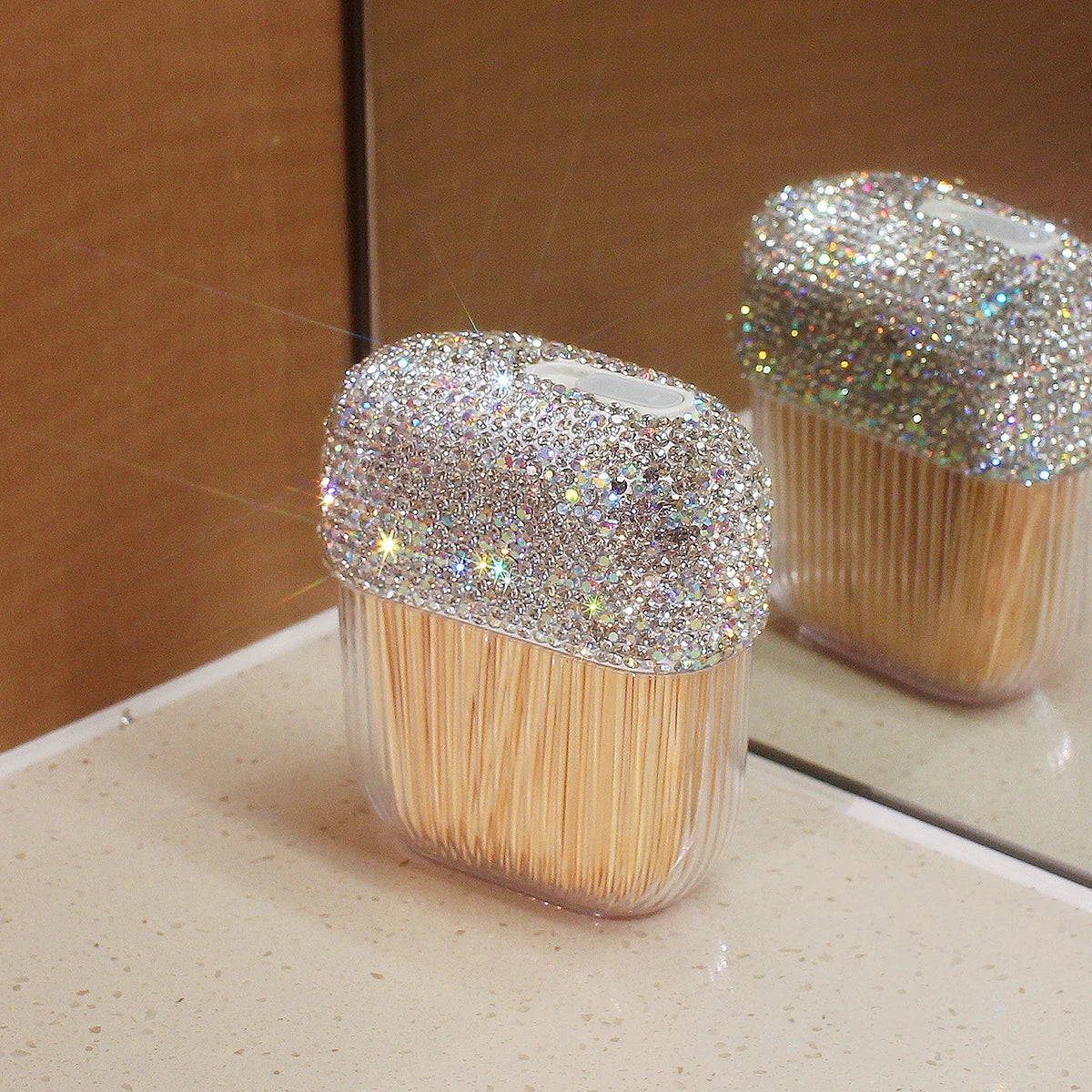 Zahnstocherhalter – Diamant Design – Kompakt, Reisefreundlich