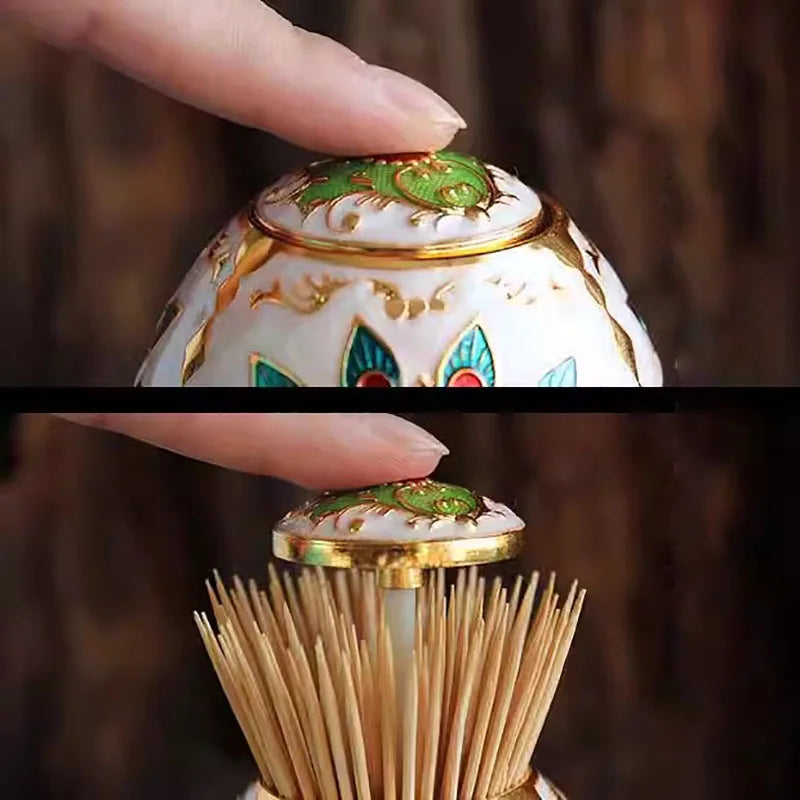 Zahnstocherhalter - Retro Metall Design - Umweltfreundlich