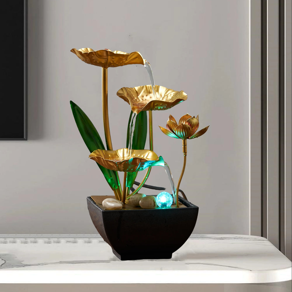 Zimmerbrunnen – Metalldesign – Wohnzimmer Entspannung