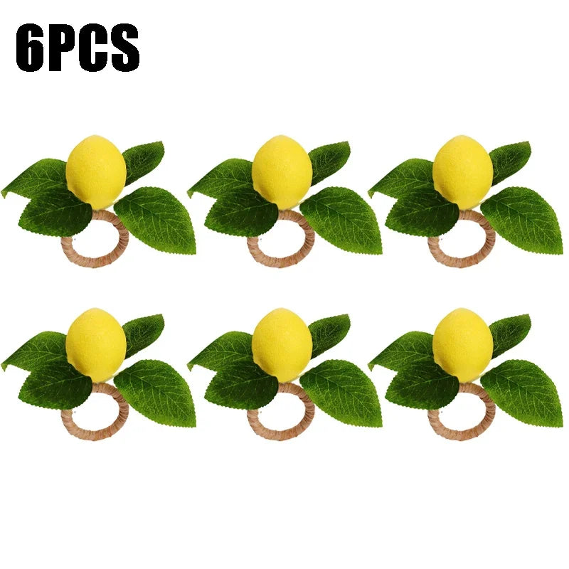 Zitronenserviettenringe – Elegantes Sommerdesign – Versch. Grössen