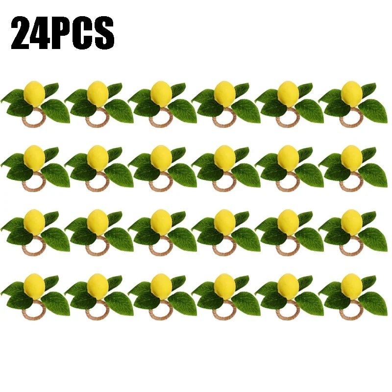 Zitronenserviettenringe – Elegantes Sommerdesign – Versch. Grössen