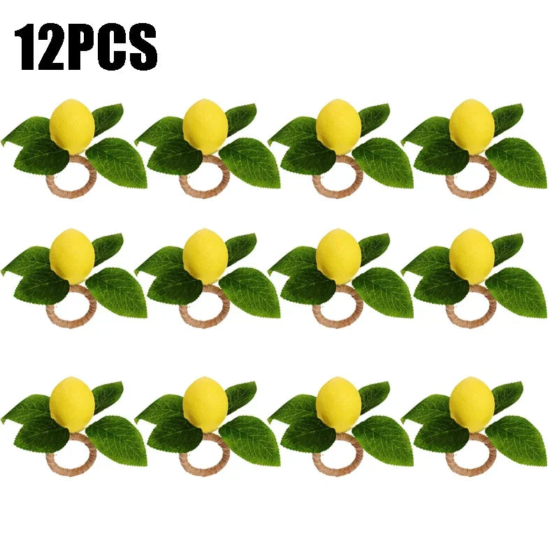 Zitronenserviettenringe – Elegantes Sommerdesign – Versch. Grössen